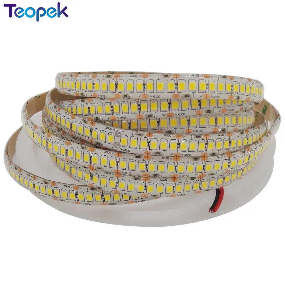 LED Strip 2835 240 LEDs/m DC12V 24 v Hoge Helderheid 1200 LED Enkele Rij Flexibele LED Licht Warm Wit/Wit RGB 5 m/partij