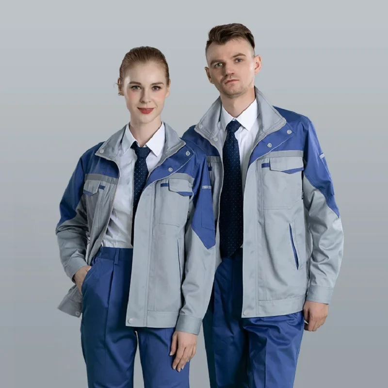 Work ClothesThick Welding Suit Wear-resistant Uniform Durable Workshop Mechanics Workwear Multi pocket Repairmen Cargo Coverall