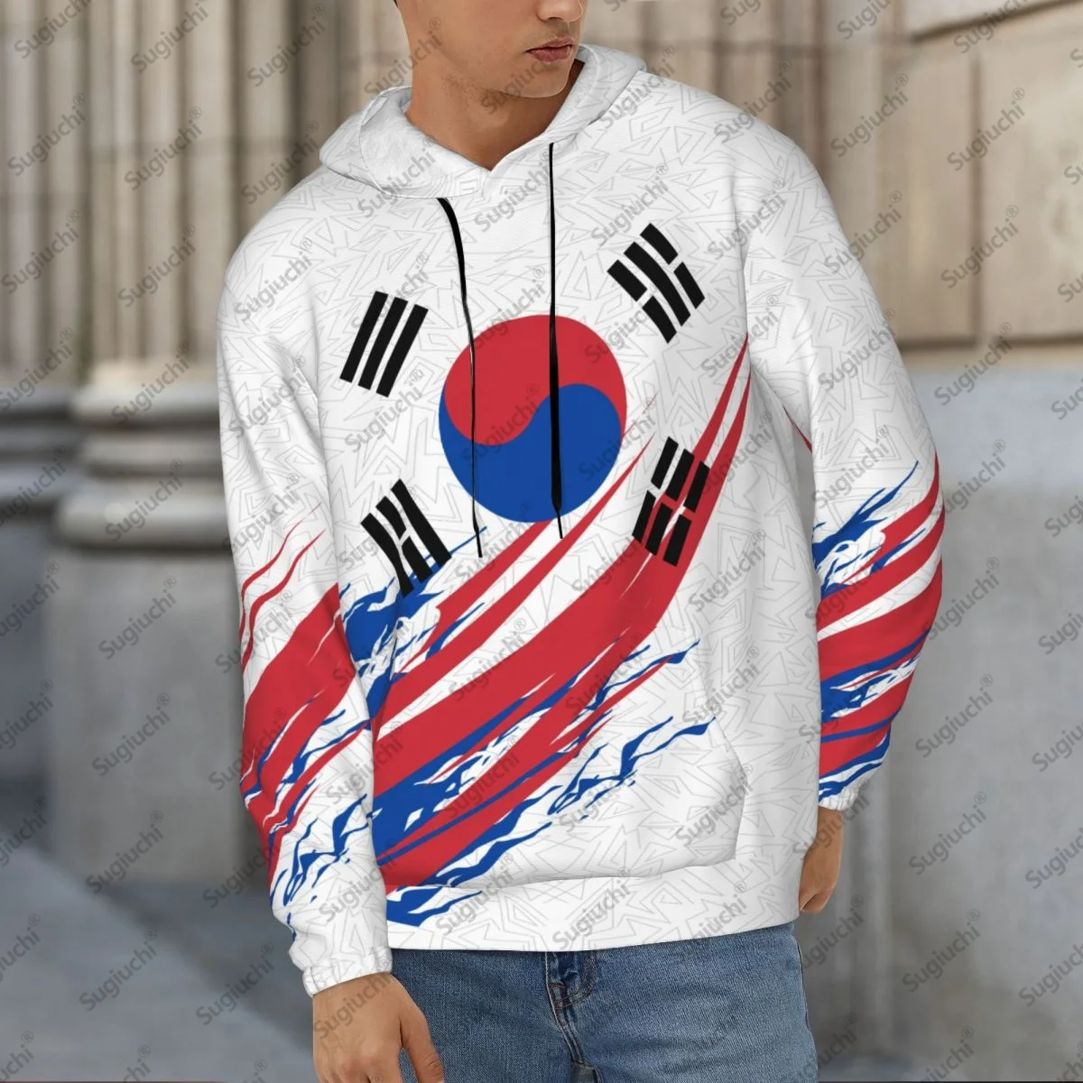 

2026 South Korea Flag Warm Soft 3D Fleece Hoodie With Pocket Men Women Sweatshirt Unisex Casual Pullover Hoodies