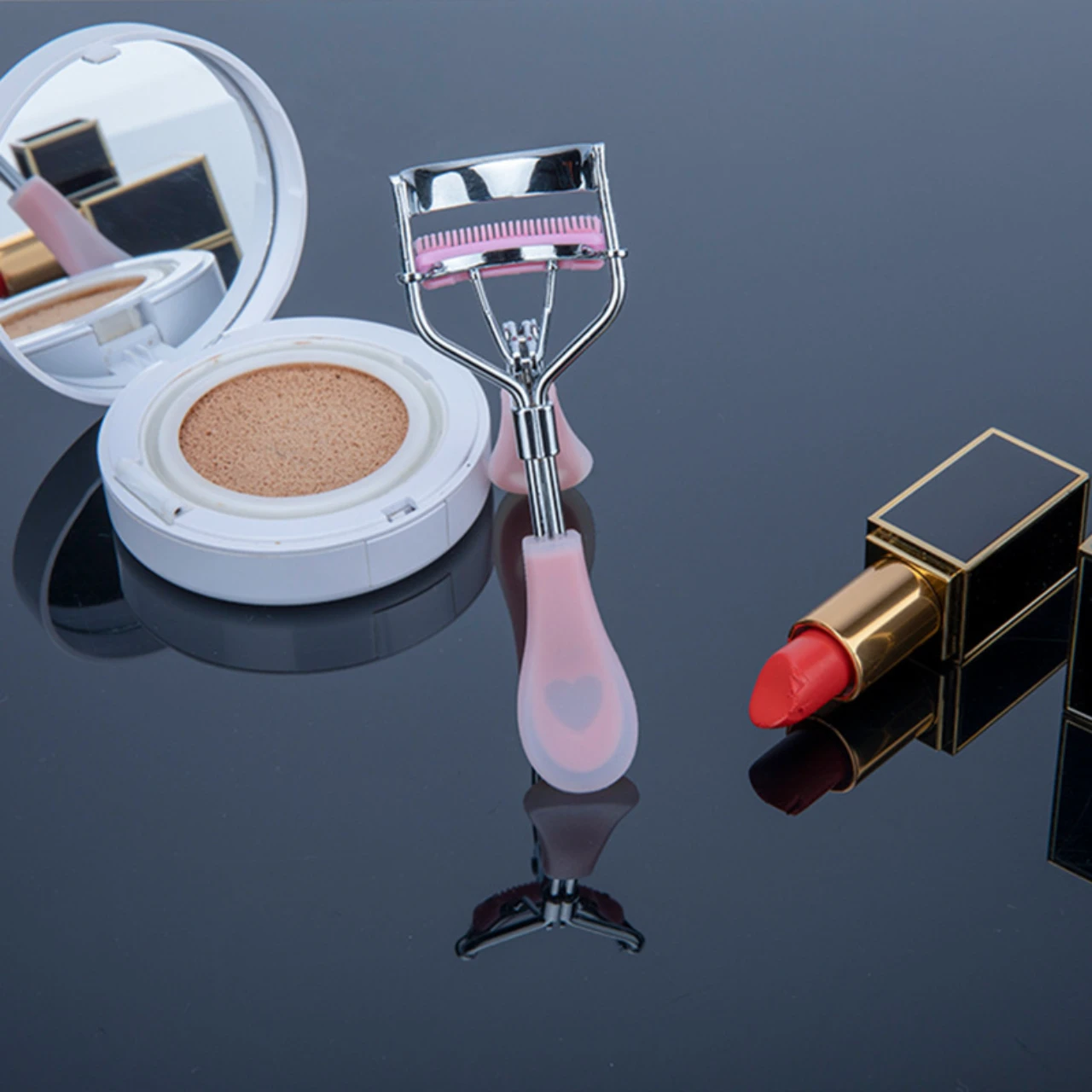 Piegaciglia in acciaio inossidabile con pennello Mascara Muffola Accessorio per ciglia finte Miglior strumento professionale per riccioli di ciglia