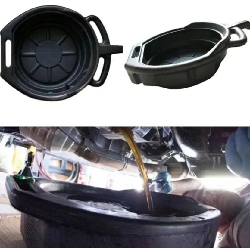 1PC 10L/15L Plastic Oil Drain Pan Wast Engine Oil Collector Tank Gearbox Oil Trip Tray For Repair Car Fuel Fluid Change Tool