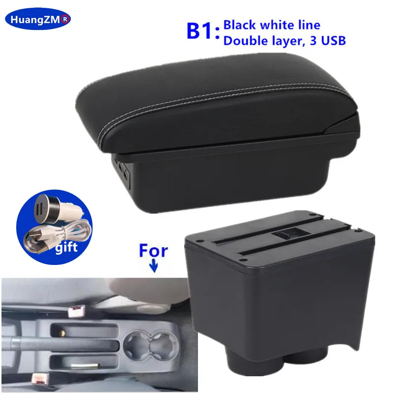 Voor Volkswagen Polo Armsteun doos Voor VW Polo 9N3 Mk4 Auto Armsteun doos 2002-2009 Interieur Retrofit opbergdoos auto accessoires
