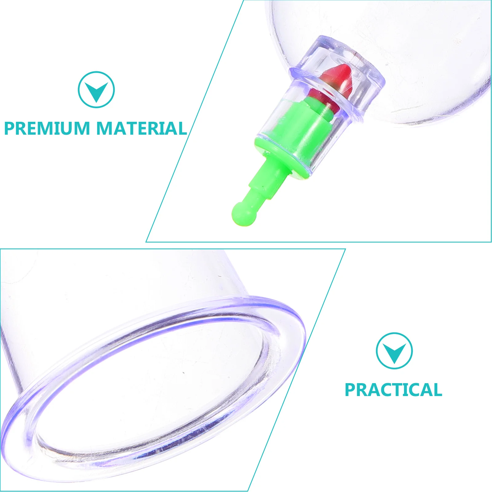 

1Set Professional Vacuum Suction Cupping Cups Transparent Thickened Home Massage Tool Cupping Therapy Relax Muscle Improve