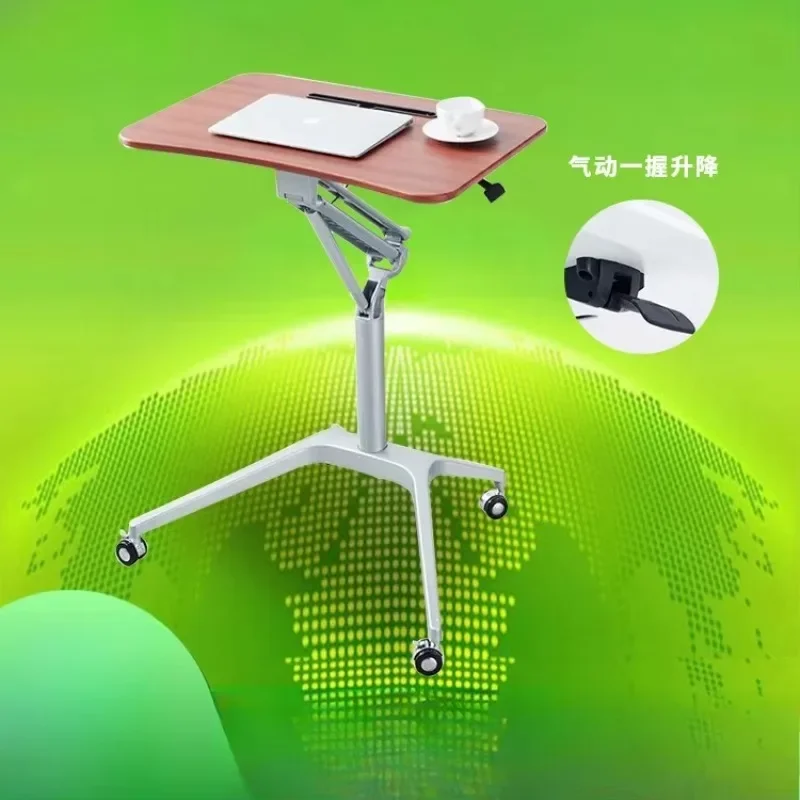 Pneumatic Lifting Table, Bracket Standing Desk Study Bedside Movable Adjustable Lifting, Computer Desk Legs