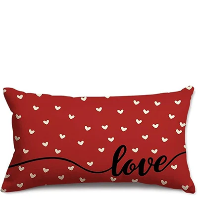 Valentine\'s Day rectangular pillowcase sweet love pillowcase 40X60cm striped cushion cover home sofa decoration,