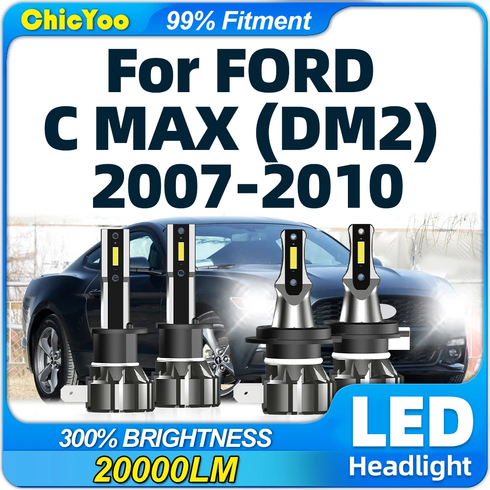 240W LED Car Headlight Bulbs 40000LM Turbo Auto Headlamps 12V 6000K High Low Beam For FORD C MAX (DM2) 2007 2008 2009 2010