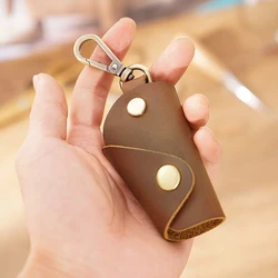 New arrivals Genuine Leather Personalized Portable Mini- Key Package Fashion Creative Waist Hanging Key Bag Keychain Pouch