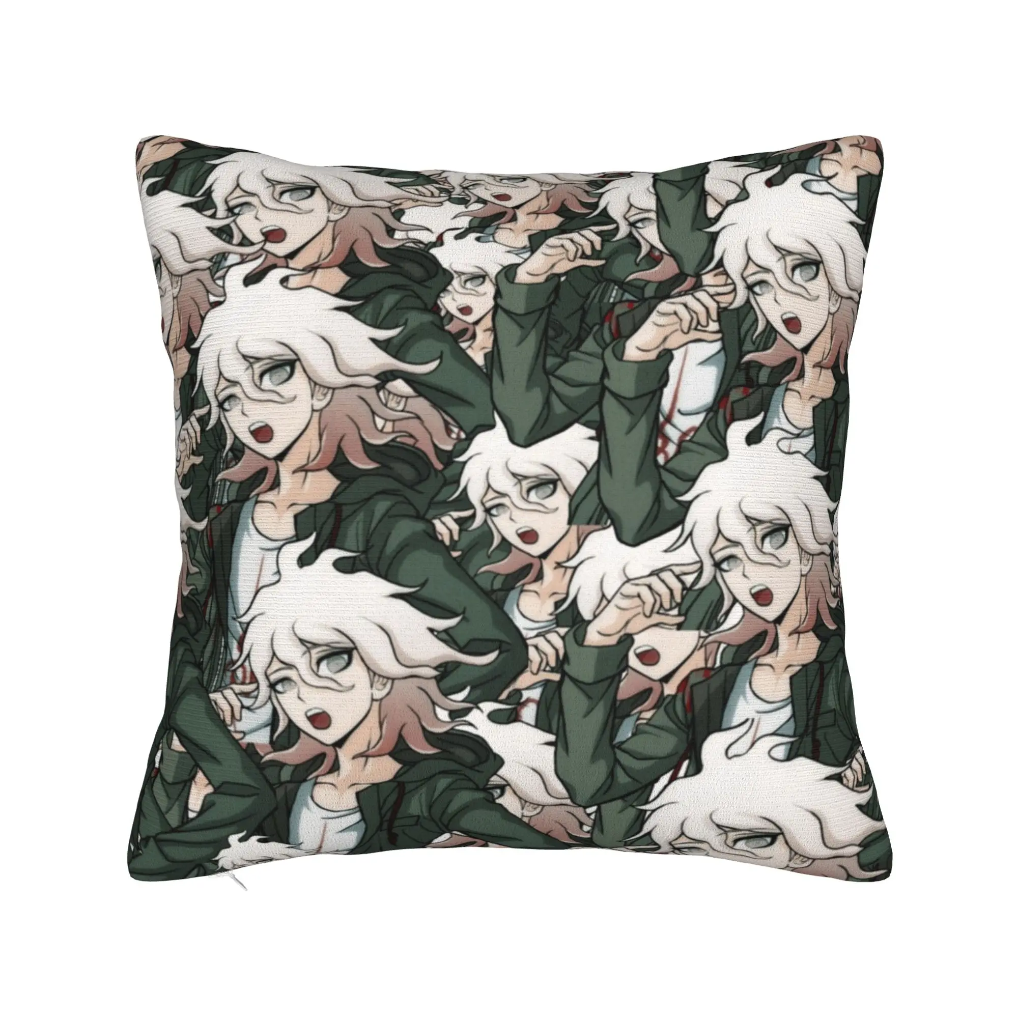 Nagito Komaeda Anime Pillowcase Printing Cushion Cover Decoration Throw Pillow Case Cover Home Square