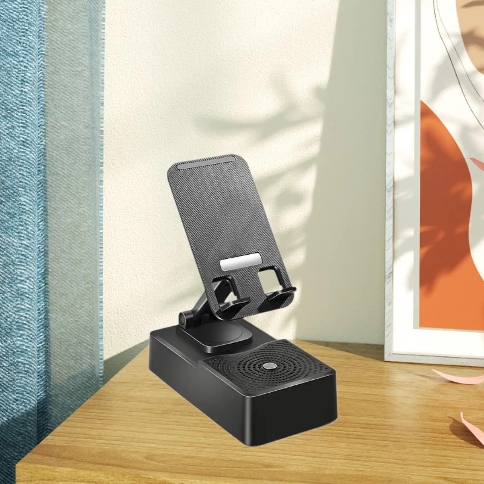 

Phone Stand with Bluetooth Speaker Mobile Phone Cradle for Women Men Desktop