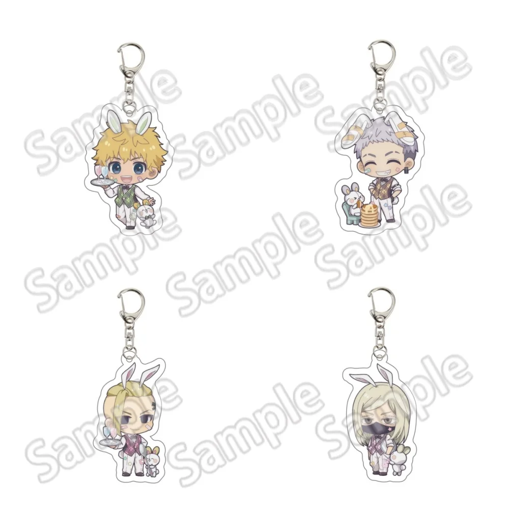 Anime Tokyo Avenger Figure Stand Model Bunny Series Acrylic Decoration Keychain 6CM Mikey Draken Table Top Decoration Birthday G