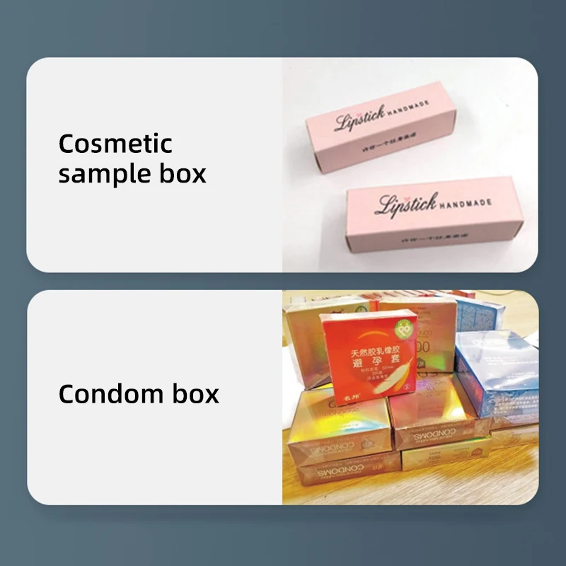 Высокоэффективная Складная угловая оберточная машина с ручным нажимом для компакт-дисков, DVD, сигаретных презервативов, маленькая коробка, Полуавтоматическая упаковочная машина