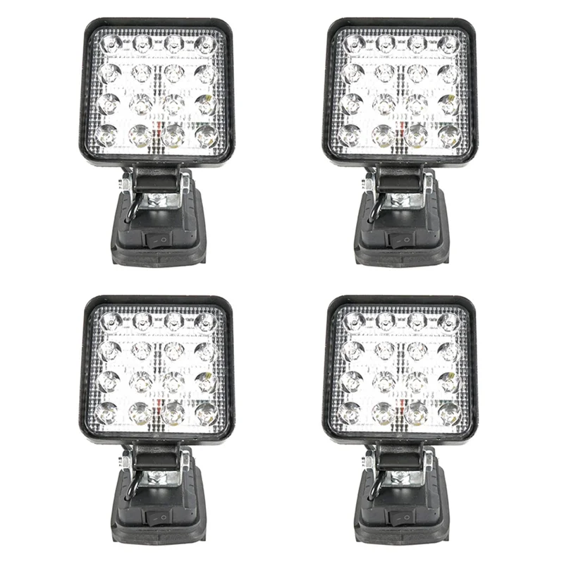 

4Pcs 4 Inch LED Work Light For 18V Battery Battery Power LED Shop Light LED Site For Work Light