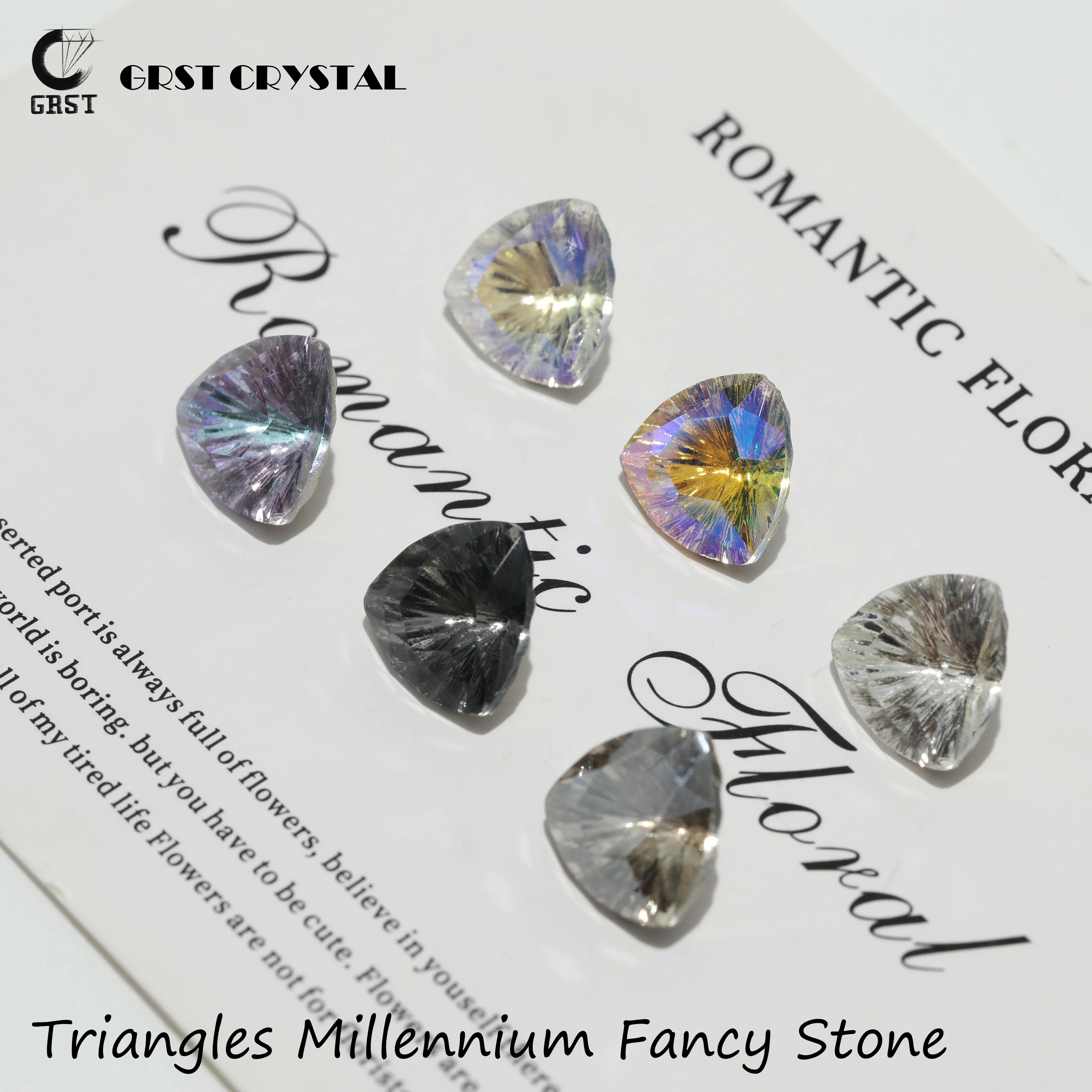 GRST Premium Millennium Series Strasssteine DV4006 Dreiecke Fancy Stones Glänzende Kristalle für DIY Nagelkunst, Hochzeitskleider, Taschen – Detail 1