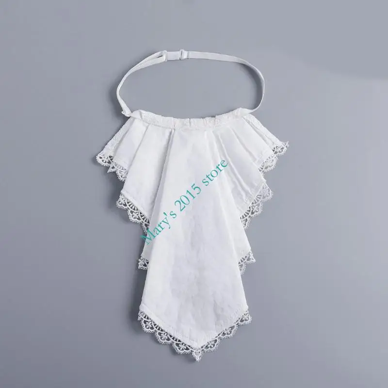 E15F الفاخرة CourtStyle قابلة للفصل الياقات الدانتيل الدانتيل الطبقات jabot فيكتوريا موضوع المستعمرة أزياء الأحداث الإكسسوارات #5