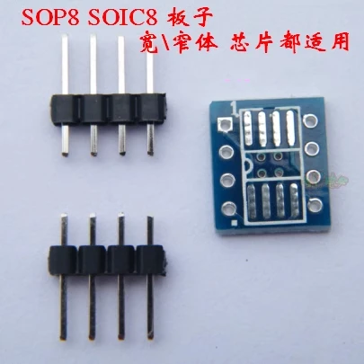 General SOP8 SOIC8 Turn DIP8 Simple Welding Base Adapter Board with Needle Wide and Narrow Body Universal