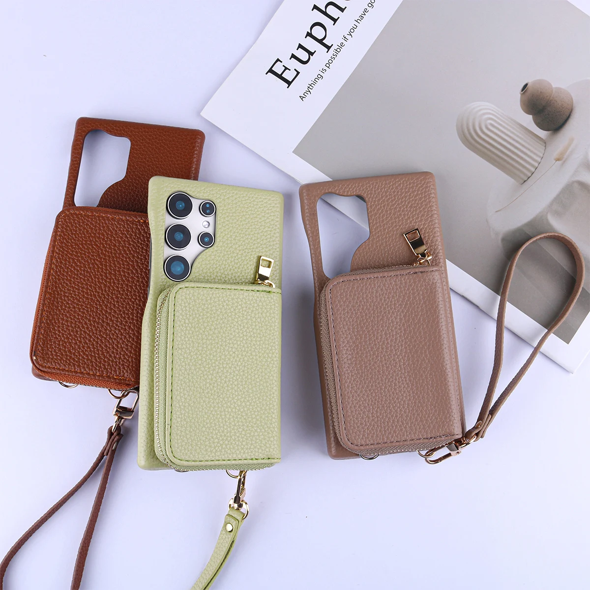 Lüks Kordon PU Deri Cüzdan Kıl - Phone Cases With Wallet On Back incelemesi ve fiyatı