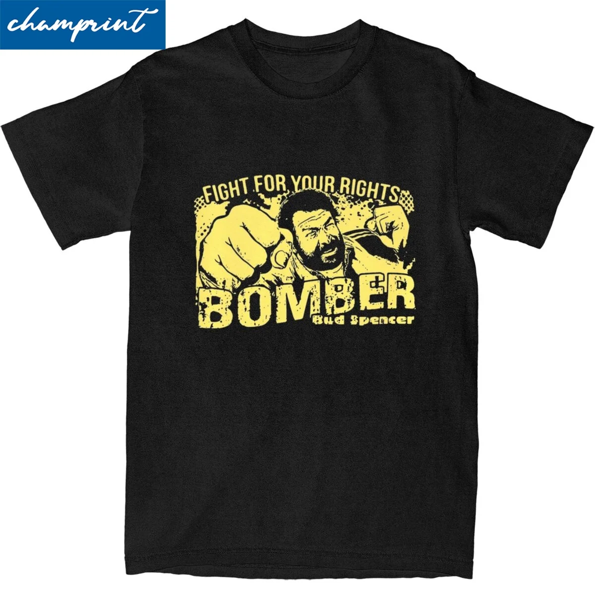 Bud Spencer Tshirts For Men Women Cotton Clothing Funny Round Neck Short Sleeve