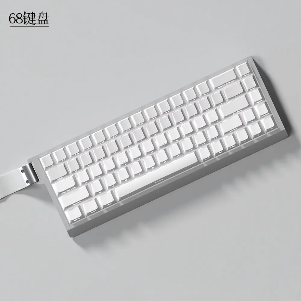 

Classic White Theme Chreey Side-print Keycaps Light Transmission PBT Thermal Dye-Sub Magnetic Axis Mechanical Keyboard Keycap
