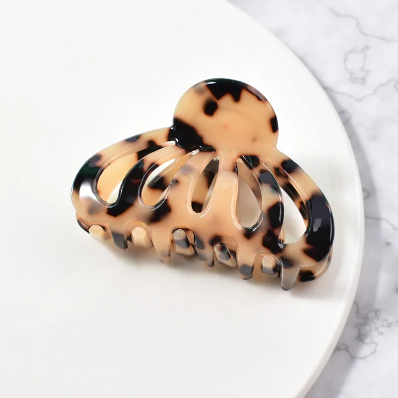 Acetate Leopard Floral Pattern Butterfly Shaped Hair Clips for Women Girls Chic Classic Hair Claws Fashion Hair Accessories Gift