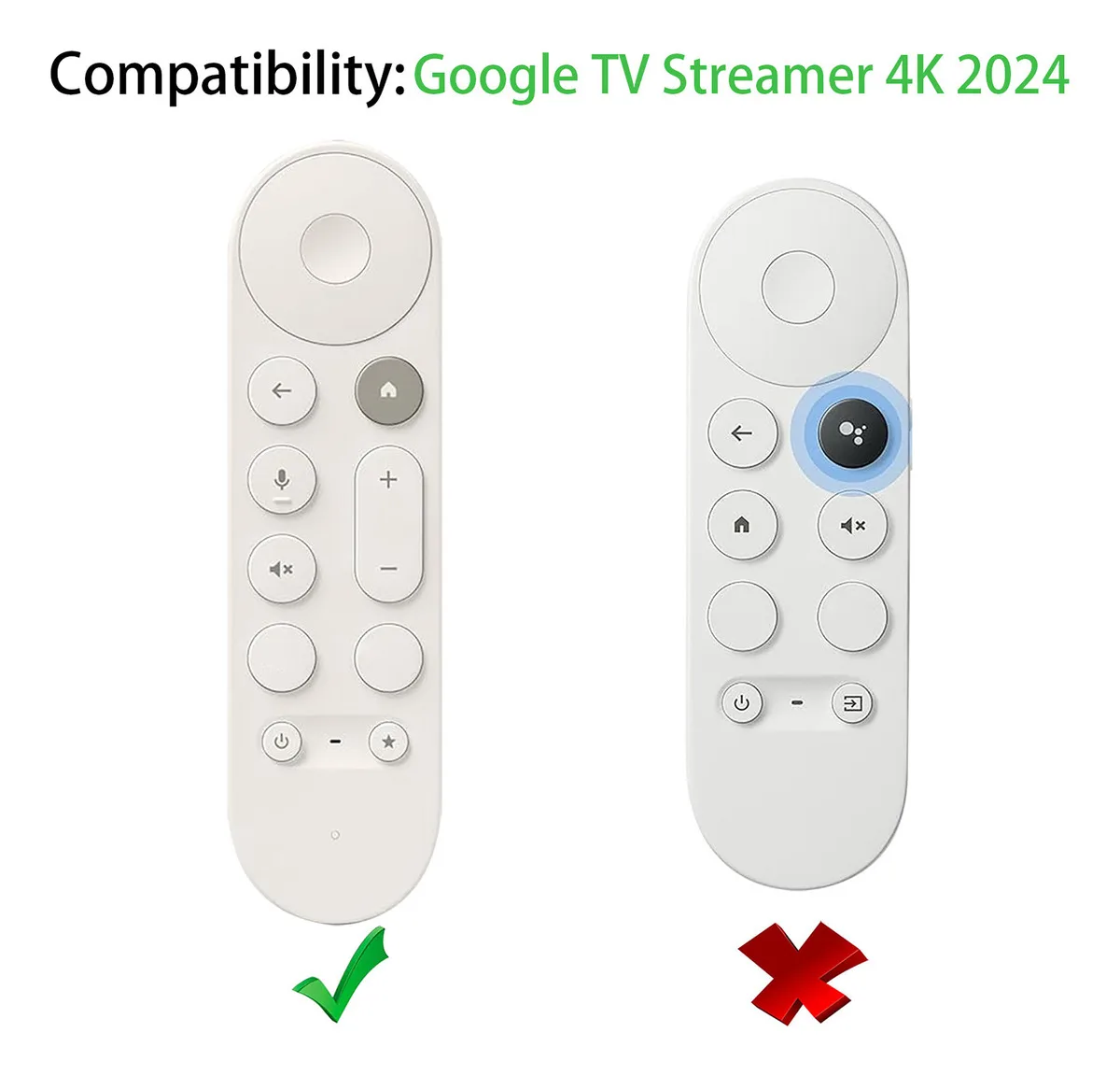 Google Silicone Remote Cover for Google TV Streaming 4K TV 2024, Compatible with Google GY3LE Remote