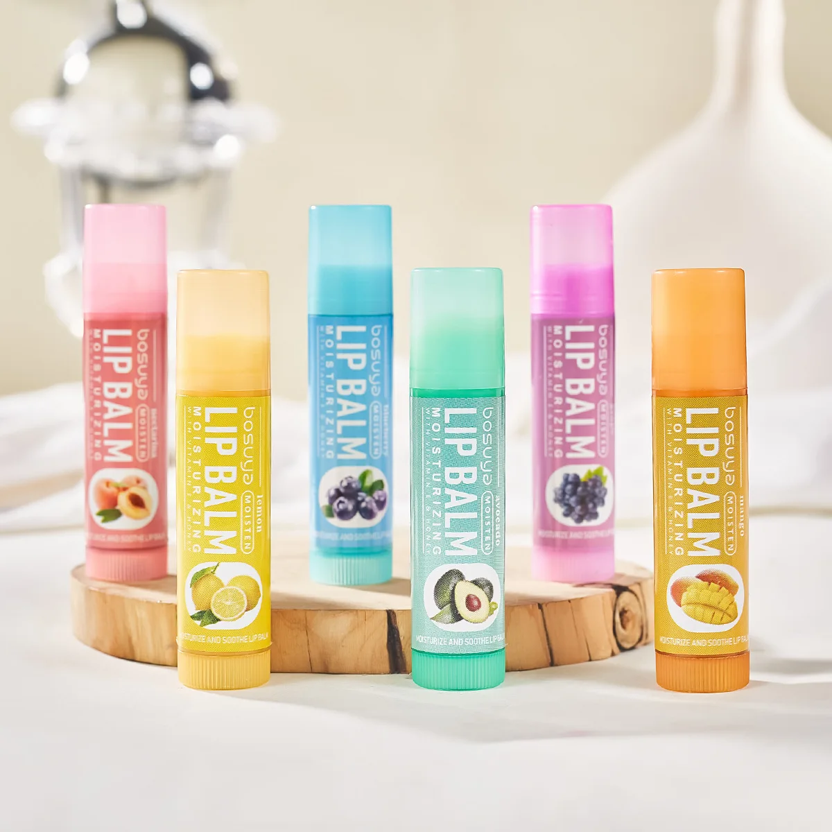 Fruit Flavored Lip Gloss Set Color Changing Lipstick Moisturizing Waterproof Non Sticky Formul for Christmas Gifts