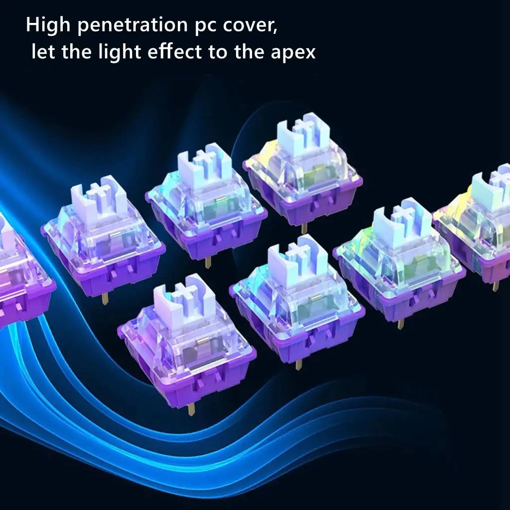 THUNDEROBOT Water Switch 37g 3 Pins Work Gaming Small Pressure Switches Mechanical Keyboard Linear Switch POM RGB MX Switches