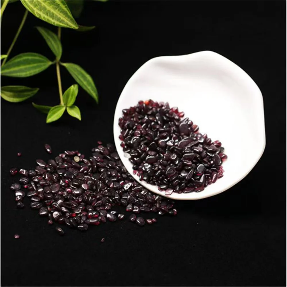 Natural Red Garnet Quartz Crystal Degaussing Stone Chip Gravel Home Room Decoration DIY Aquarium Fish Tank Fengshui