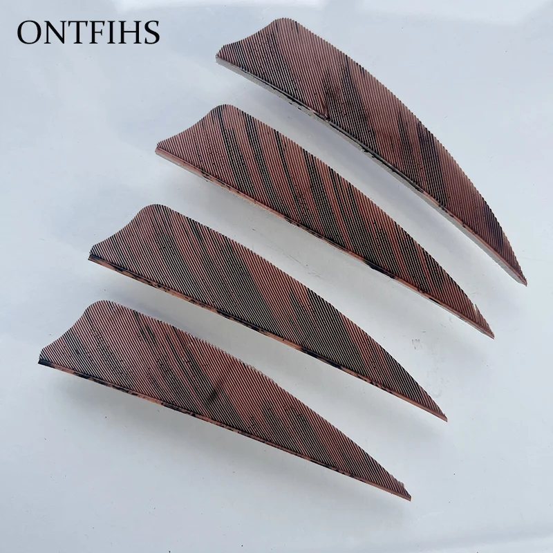 50Pcs Neue 3 Zoll Feder Pfeile Befiederung Schild Cut Natürliche Türkei Plumes Tinte Malerei für Bogenschießen DIY Zubehör