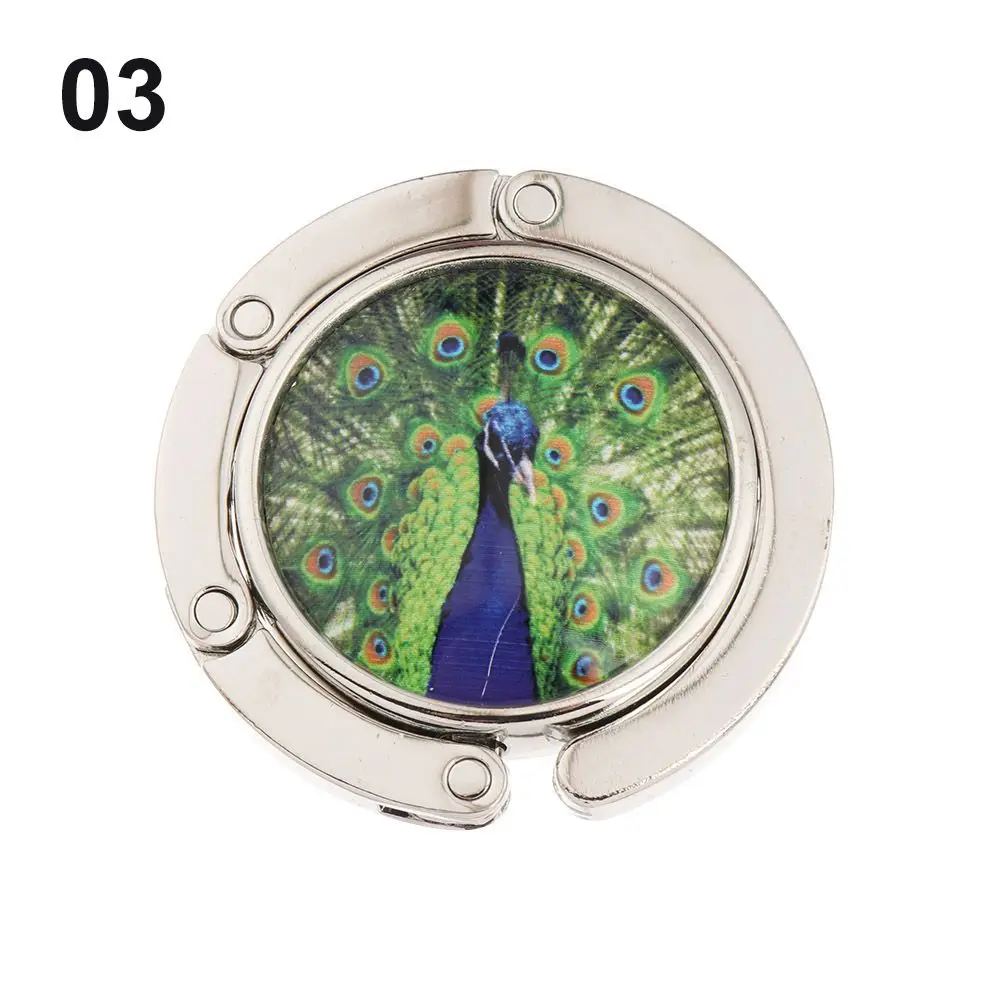 

Oil Painting Style Folding Travel Portable Purse Holder Desk Hooks Table Bag Hook Table Hanger