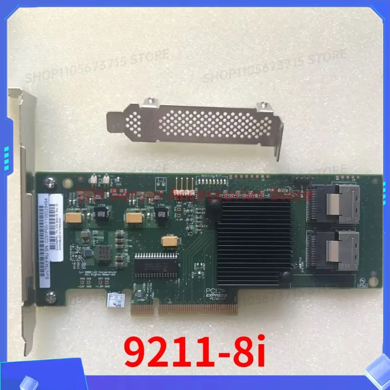 for LSI 9211-8i IT Mode 8-Port 6Gbps SAS SATA PCIe HBA RAID Controller Card for NAS Storage
