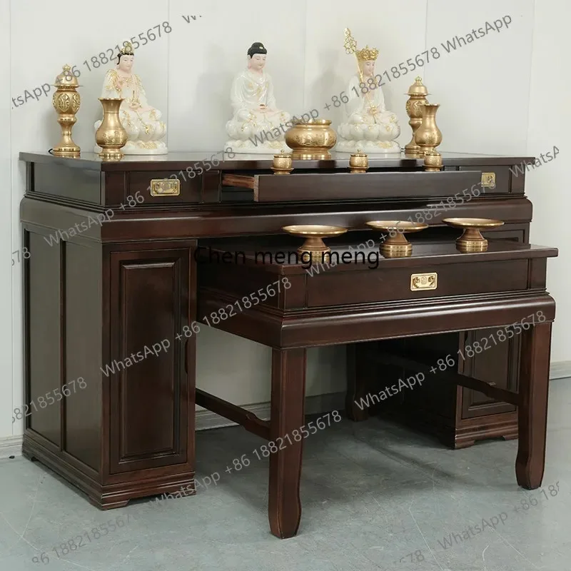 

K153 Solid wood incense table Zhongtang Buddhist cabinet, living room Buddhist table eight immortals, Chinese incense table