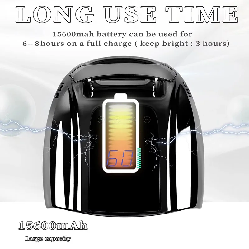 96W zwarte oplaadbare nagellamp H45 draadloze gellakdroger UV-licht voor nagels manicure licht draadloze nagel UV LED-lamp