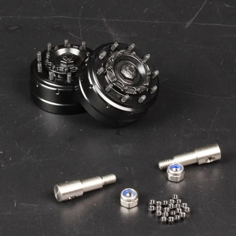 1:14e Schaal Metalen Simulatie Voorlager As Remnaaf voor Tamiya RC Truck SCANIA 770S R620 VOLVO Benz Arocs MAN TGX Auto
