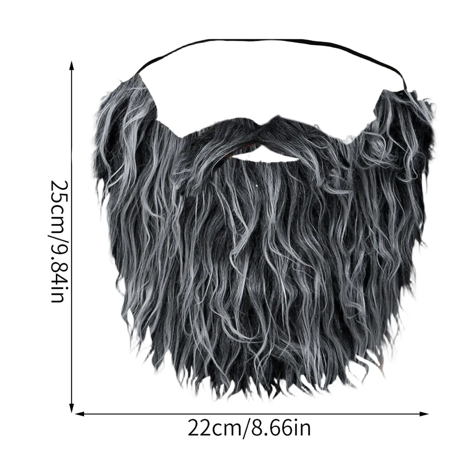 Barbe d'halloween, accessoires pour cheveux du visage polyvalents amusants, fausse moustache pour hommes, adultes et adolescents, maquillage, mascarade