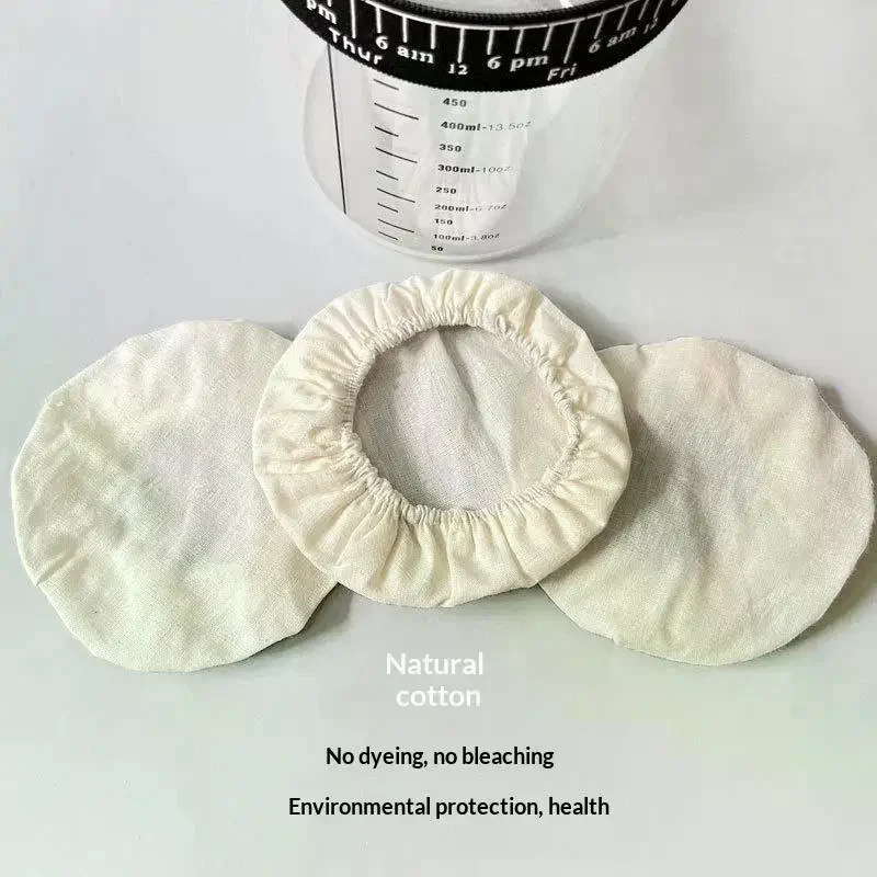 Natural Unbleached Reusable Cotton Jar Strainer Cloths Safe For Home Brewing Juice Filter Daily Use