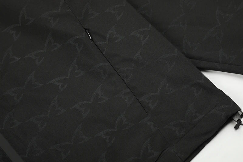 Schwarze Kapuzenjacke mit Schmetterlingsdruck, durchgehender Reißverschluss, Windbreaker für Herren, übergroßer Outdoor-Windbreaker, Streetwear, lässige Oberbekleidung mit Reißverschluss. – Detail 12