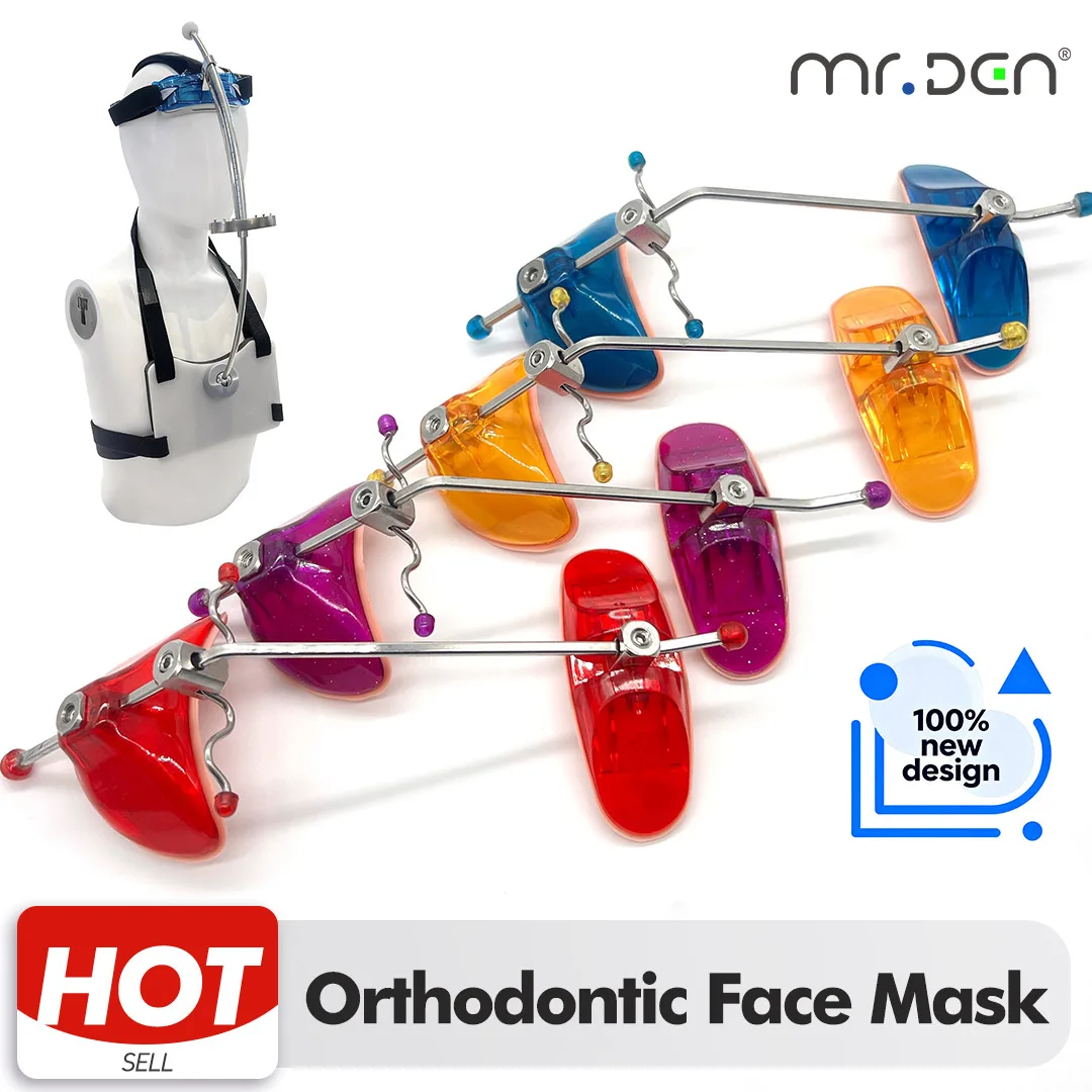 Adjustable Dental Orthodontic Face Mask Single Pole Head Cap Underbite Correction Headgear Front Traction Dentist Tools Free O