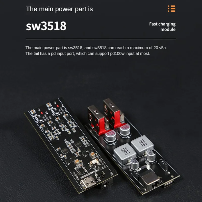 ABMF-200W 데스크탑 Chager 1.14In IPS 스크린 24V DC 55X25mm USB Type-C PD100W 다이버터 변환기 전화 노트북 고속 충전