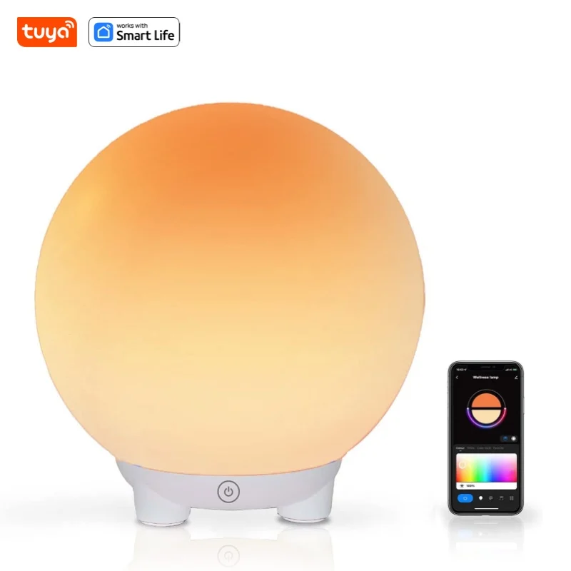 Smart Nursery Night Light Table Lamp for Kids: App WiFi Control, GB Color Changing,Touch Lamp for BedroomNightstand Alexa/Google