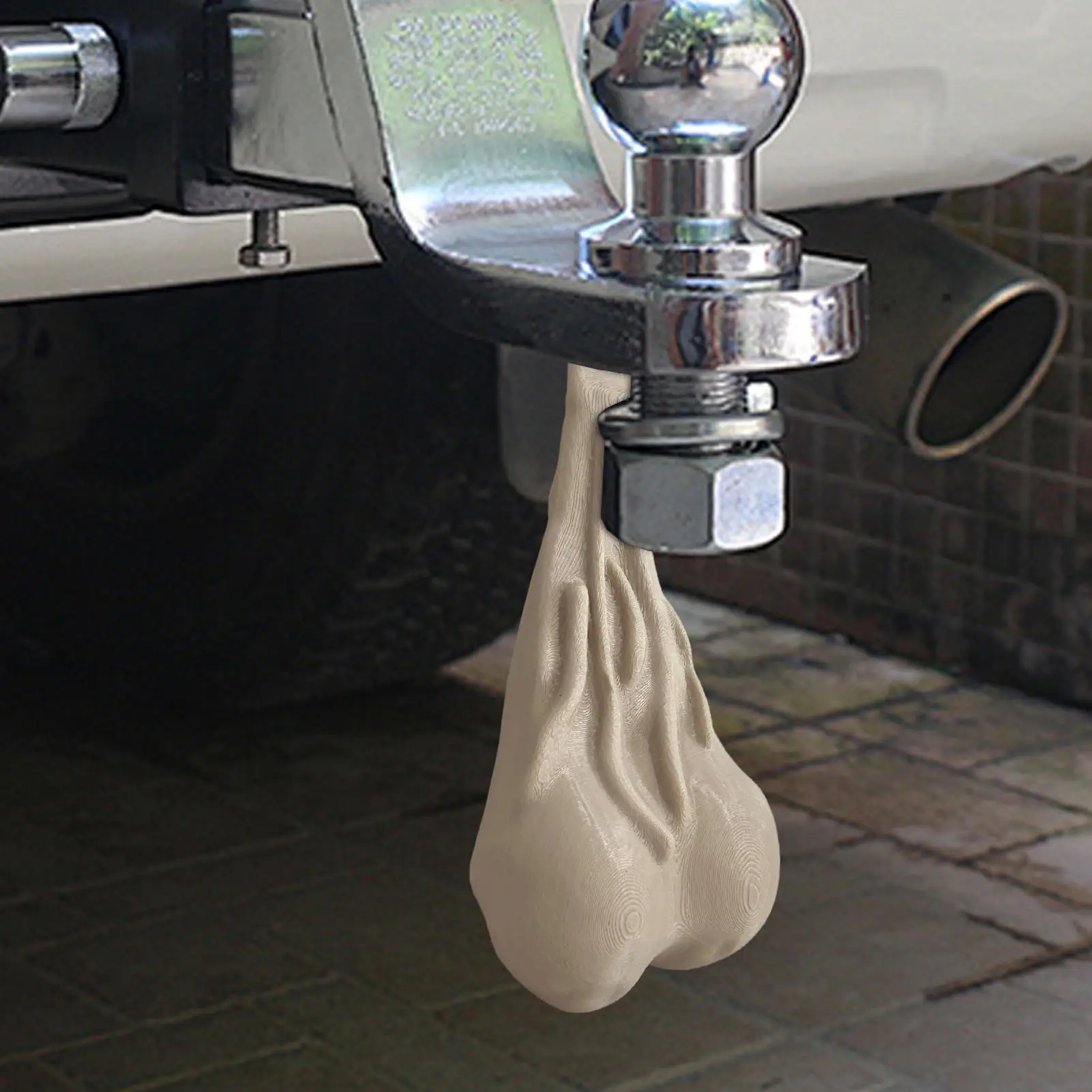 Truck Balls Nuts Funny Bumper Ornaments Prank Gag Automotive Decorative Accessories for Men Boyfriend Husband Friends Adult Gift