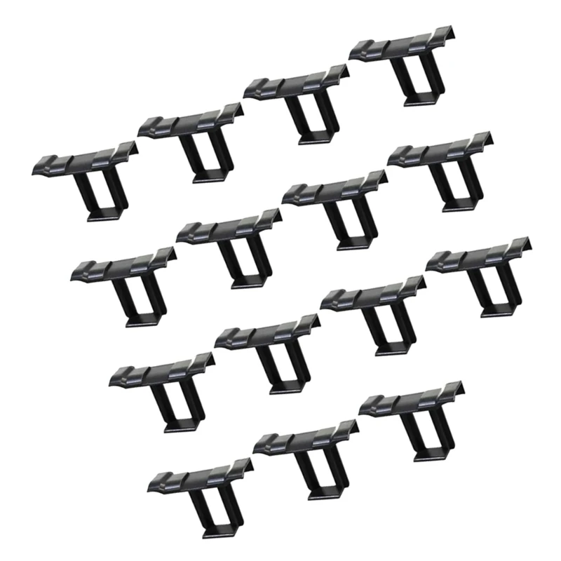 12PD 15Pcs Photovoltaic Modules Cleaning Clips Solar Panel Cleaning Drainage Clamp For Outdoor Roof Photovoltaic Maintenance