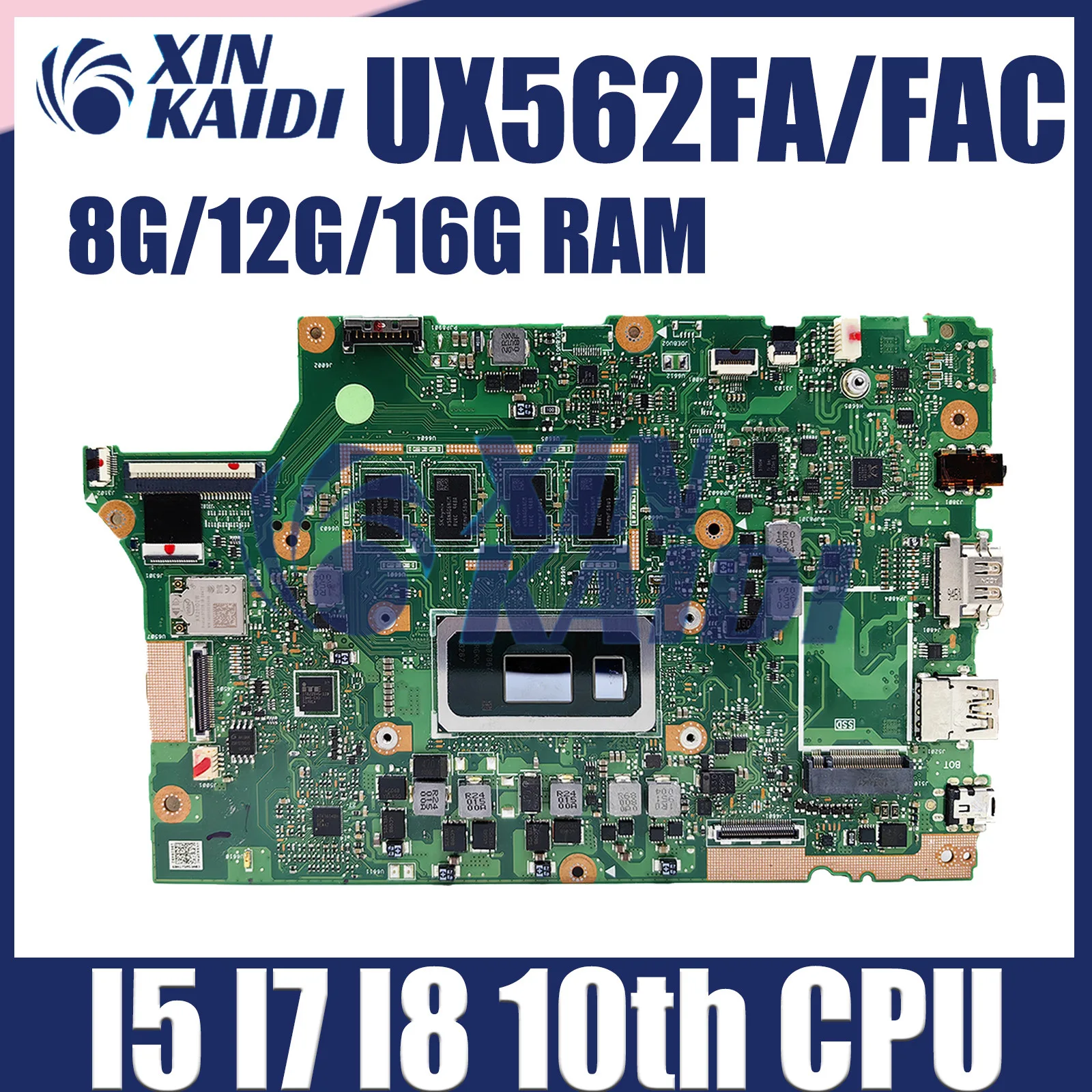 UX562FAC Laptop Motherboard For ASUS ZenBook UX562F UX562FA Q526FA Q526FAC Mainboard I5 I7 CPU 8G 12G 16G RAM Systemboard