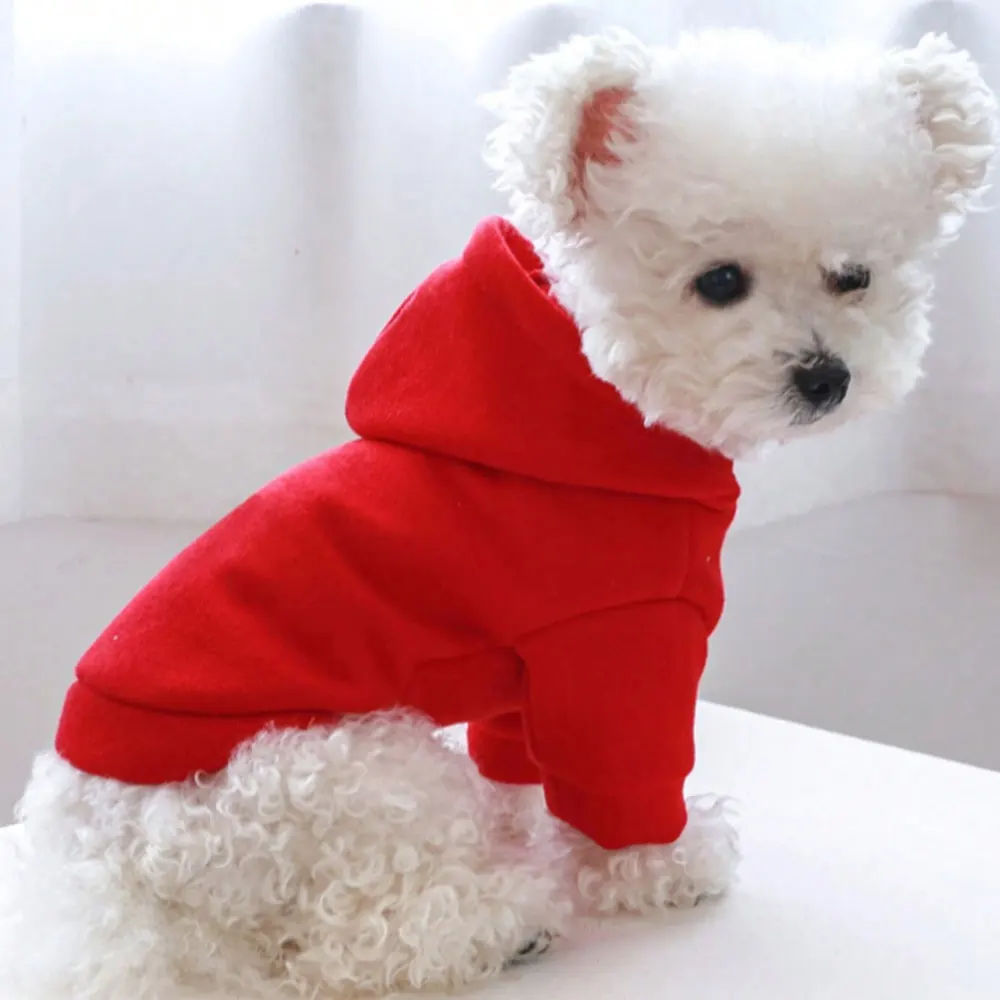 Solid Cat Clothes Pet Puppy And Kitty Fashion Sweatshirt Autumn Winter Warm Two-Legged Pet Jacket Hooded Jumper designer T-shirt