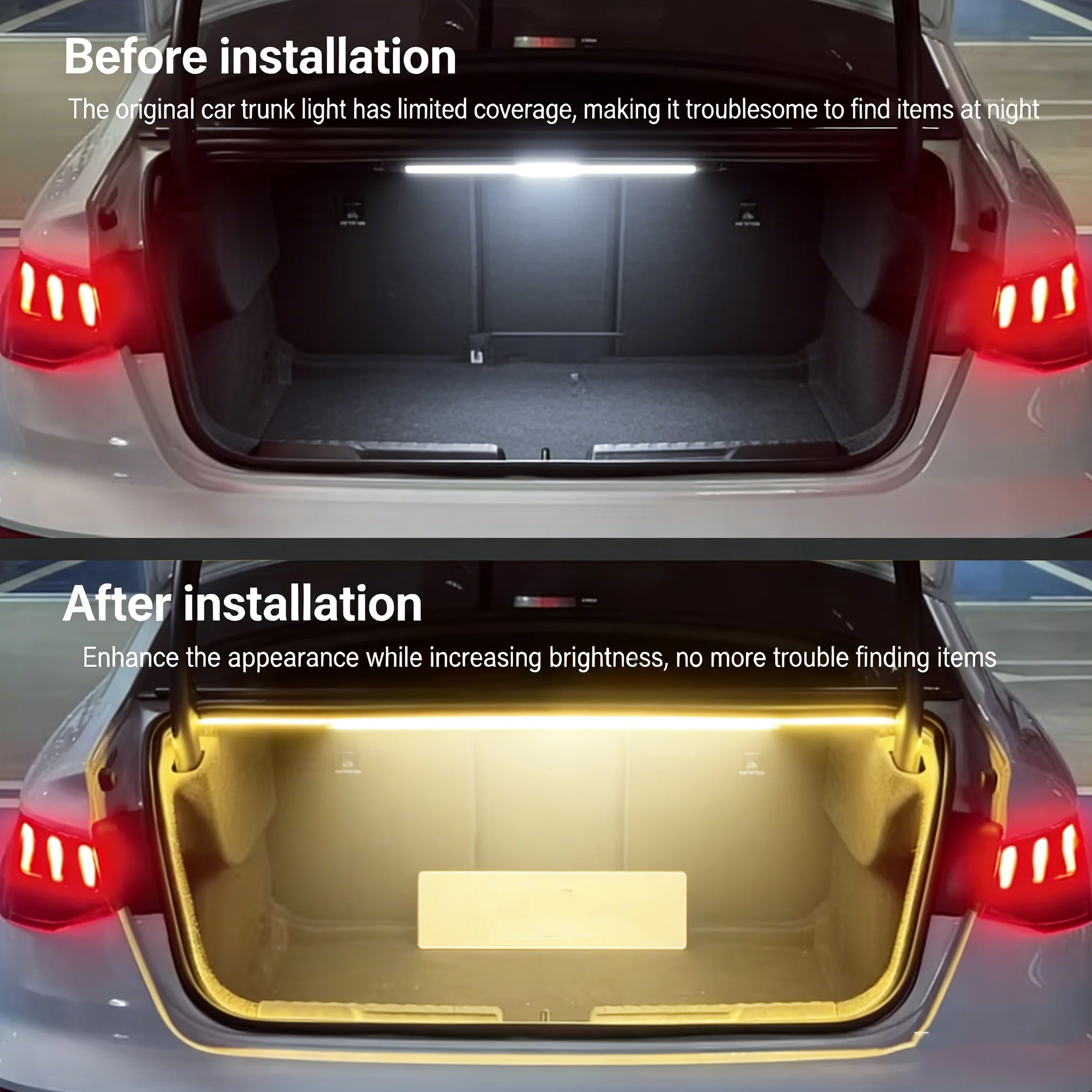 

LED Rear Trunk Light Bar For Audi Sedan A3 A4 A5 A6 A7 A8 White Warm White Car Trunk Modified Atmosphere Lamp