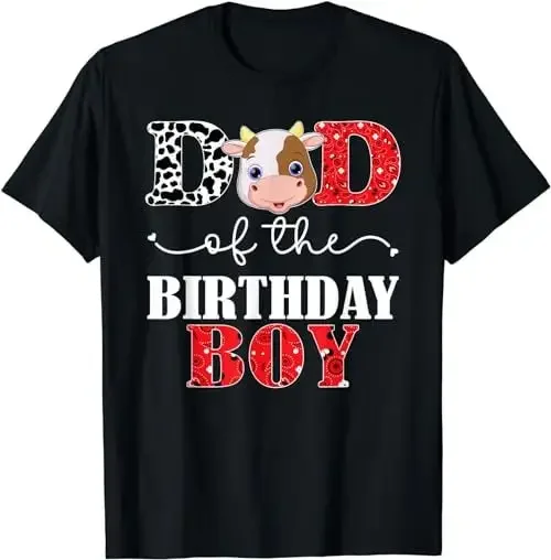 Dad of The Birthday For Boy Cow Farm 1st Daddy 1 T Shirt SweaT 48502