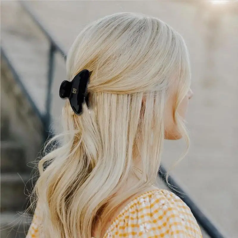 

77HE Wide Fashionable Hair Claw Clip Ponytail Claw Holder Barrettes Ponytail Holder