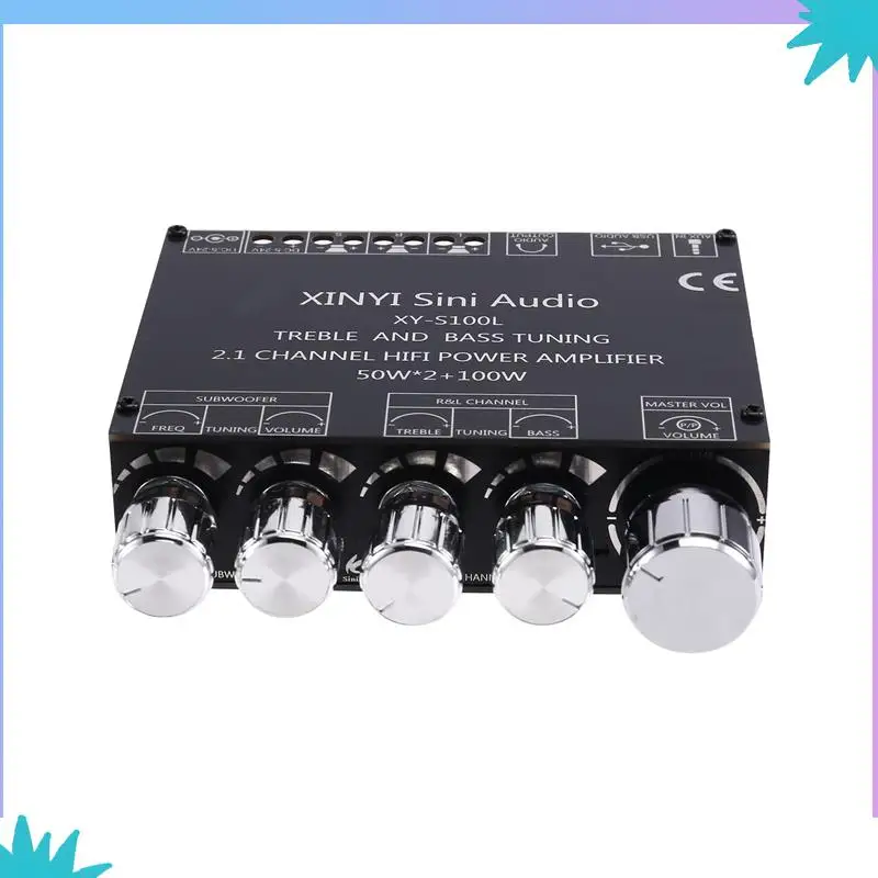 ABZW XY-S100L Modul Amplifier Daya Bluetooth Papan Amplifier Daya Mendukung Koneksi Bluetooth Ponsel untuk Pemutaran Audio