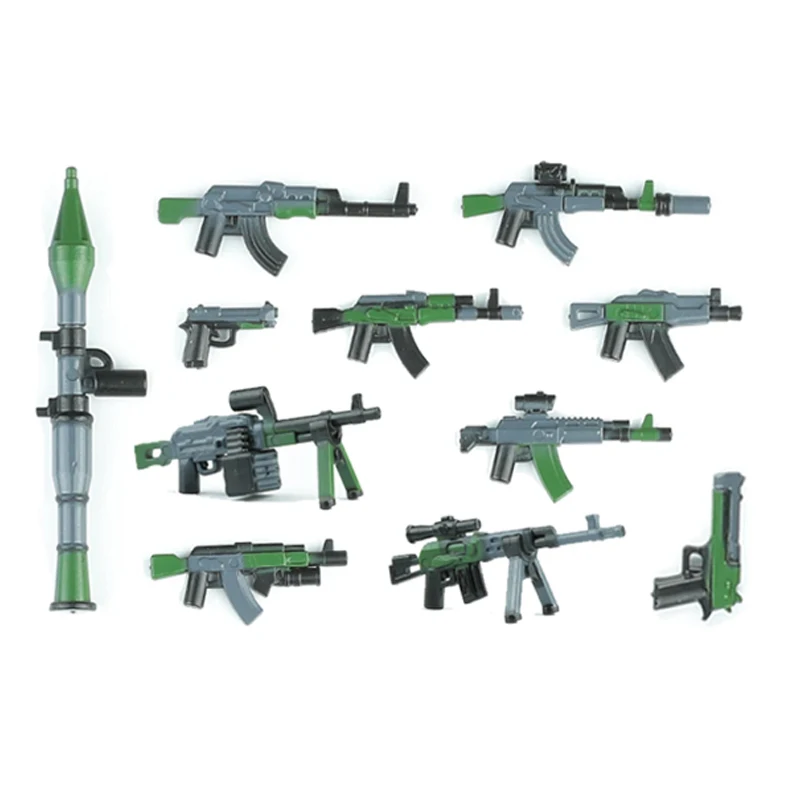 Décennie s de construction de figurines des forces spéciales, armes militaires, accessoires de marteau, soldat de l'armée, police de la ville, briques de proximité AK, jouets