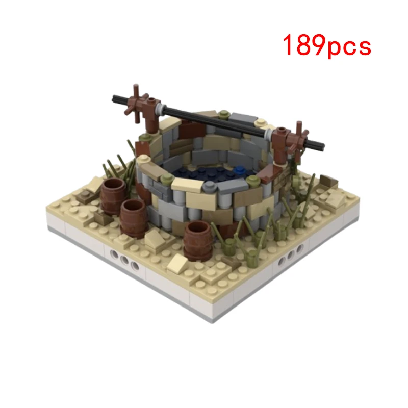 Spot small particle MOC modular desert village building blocks puzzle toys gift model ornaments