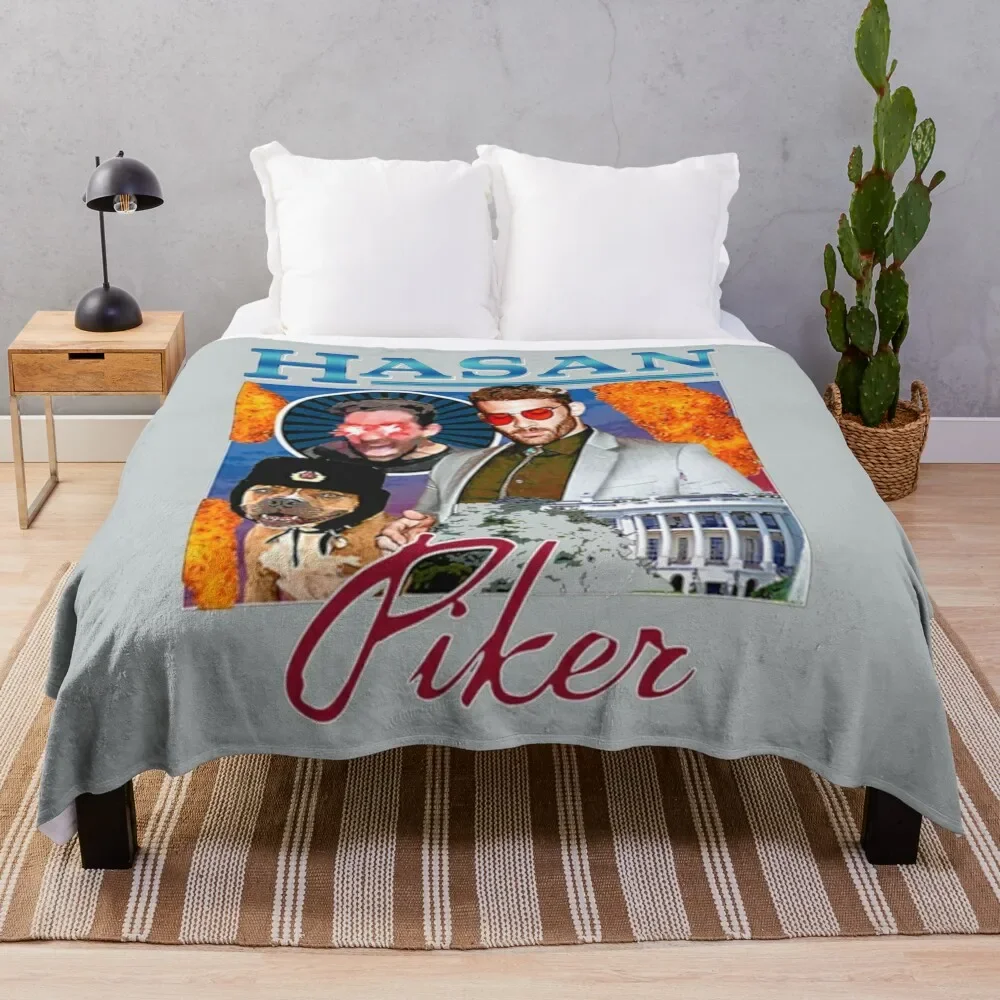 

Hasan Piker Throw Blanket Machine Washable Soft Warm Blanket
